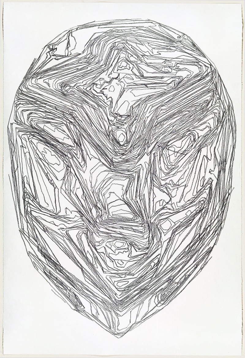 Default heads is a series of graphite drawings by swiss artist Elisabeth Eberle.